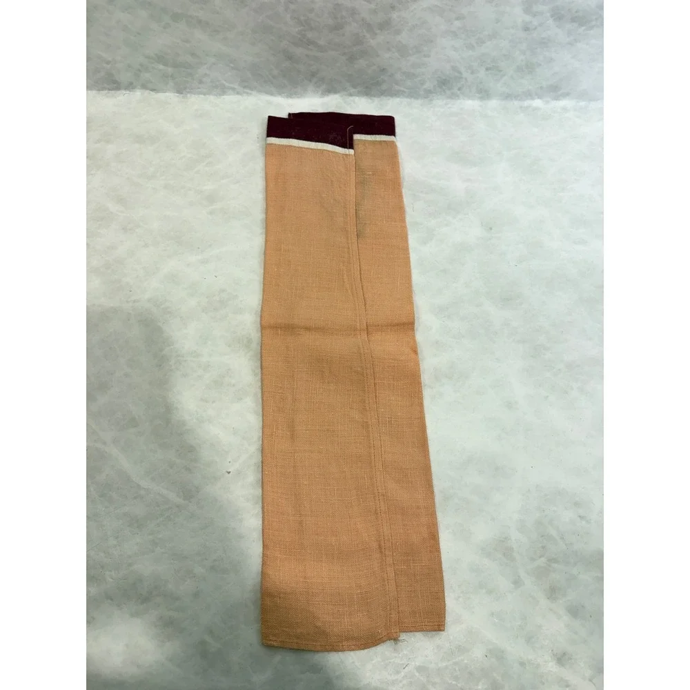 Vintage Monogram Initial B Embroidered Linen Hand Towels Set of 3 Yellow Peach